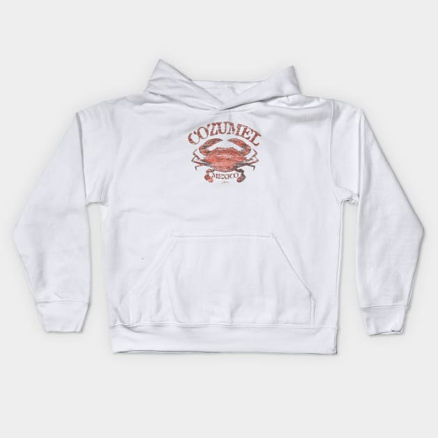 Cozumel, Mexico, Atlantic Blue Crab Kids Hoodie by jcombs